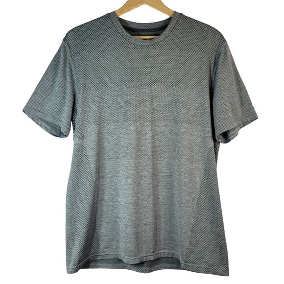 Champion Mens Power Core Shirt Gray Large Crew Neck Short Sleeve Active Athletic - Picture 1 of 7